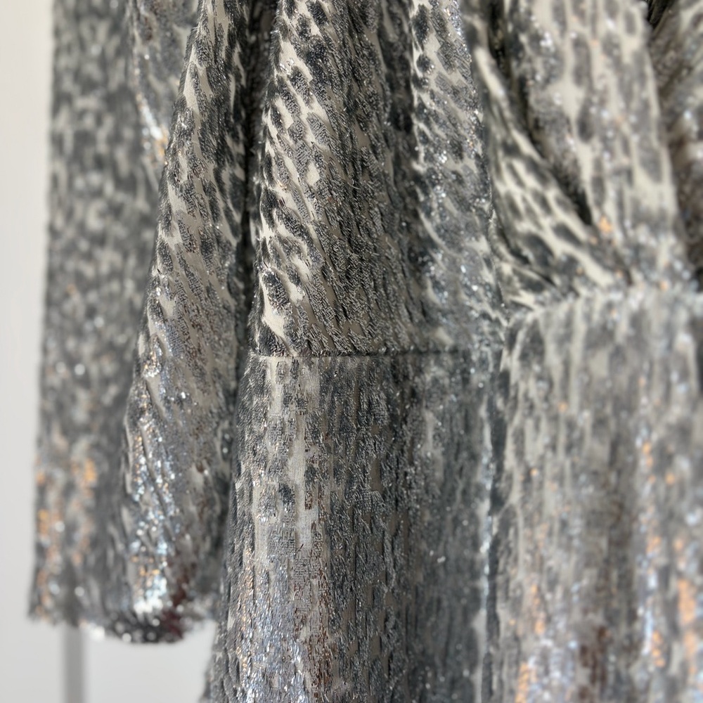 🚩 Ba&sh Silver Metallic Mini Dress - Picture 5 of 9